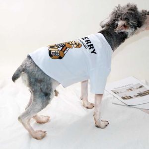 ラブリーベアドッグシャツデザイナーペット服スマードッグアパレルスモールドッグのための夏の犬ヨーキーブルドギク56