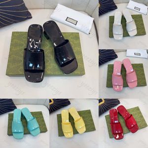 G Designer Sandal for Women Jelly Slipper Fashion High Cheels Rubber Slide Shoes Lady Platfor