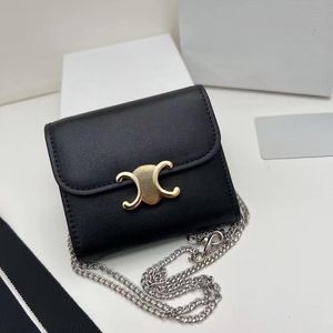 Modedesigner Frauen abnehmbare Kette kurze Brieftasche Frau Geldbörse Rabatt Original Box Kartenhalter Damen Handtasche Geldbörse