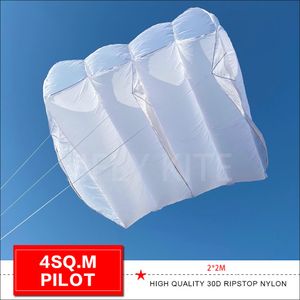 Kite Accessories ly arrived 4SQ.M. soft inflatable white pilot kit suitable for outdoor use by children and adults easy to fly nylon by-product kit 230701