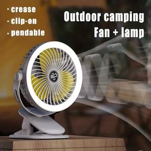 Fan Camping Fan fan USB ładowanie studentów biuro akademika uroczy mały wentylator z lekkim przenośnym wentylatorem mini elektrycznym