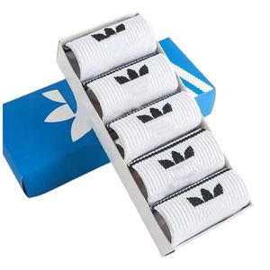 23SS Designer 5 Paar Geschenkbox-Socken für Kinder, vielseitige Baumwoll-Herrensocken, Sportpaar, atmungsaktive, schweißabsorbierende Studentensocken