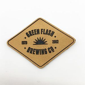 genuine leather patches and PU labels whole 250pcs notion Customized simulation label for brand names Bag clothes221q