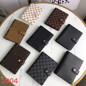 Designer Fashion Black Entrepreneur Men Women Buckle Notebook Clutch Long purse pu leather Single zip Wallet Classic corn clip wallet Card clip wallet