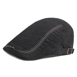 Boné Gorros Masculino Primavera Verão Algodão Newsboy Boné Retro Boina Literário Forward Flat Caps Peak Cap Trucker Hat Chapeau Hommes