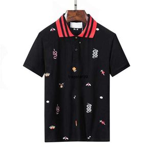 Męski projektant Polo Man Fashion T Shirt Casual Men Golf Summer Polos Shirt High Street Hafdery Snake Polos Polos Assian Asian Asian