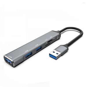 Компактная док-станция USB Легкий адаптер-концентратор 5 в 1 Расширение порта Высокопроизводительный Type-C