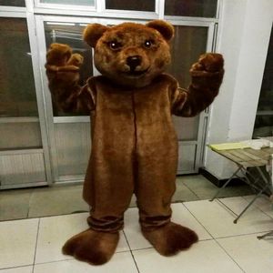 Högkvalitativa riktiga bilder Brown Bear Mascot Costume Mascot CARACHERAKER DISTUME Vuxen storlek 304H