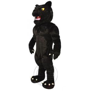 Kostymer Full Body Props Outfit Power Black Panther Mascot Costume Cartoon Theme Fancy Dress ADDWAREL