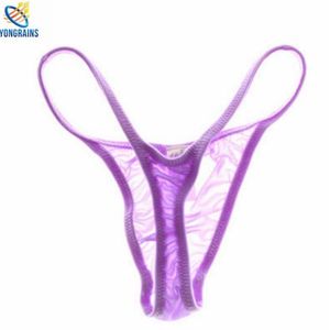 Men's G-Strings whole TM male ice silk briefs bag gourd type male translucent sexy men's briefs 3pieces lot2283