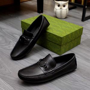 Дизайнерские туфли мужские кожаные лоферы с блокировкой Fashion Simple Daily Youth Trend Classic Business Shoes 05