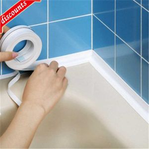 Waterproof Self-Adhesive Bathroom Sealing Strip Tape for Kitchen, Shower, and Sink - New Sinks Edge Caulk Strip bathroom tile stickers waterproof