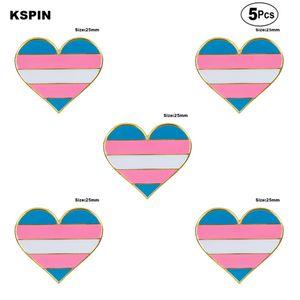 Transgender pride Brooches Lapel Pin Flag badge Brooch Pins Badges 5pcs255u