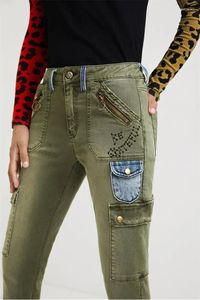 Dam Jeans Utrikeshandel Original Singel Spanien Dlesigua Kraftiga sömmar Army Green Tooling