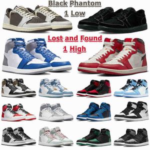 1 Low High Shoes Men Women Black Phantom Dark Reverse Mocha Chicago Lost and Found Starfish True Blue Mens