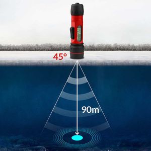 Fish Finder Erchang F12 Digital Handle Fish Finder Echo Sounder 100M Depth Portable Waterproof Sonar For Winter Ice Fishing HKD230703