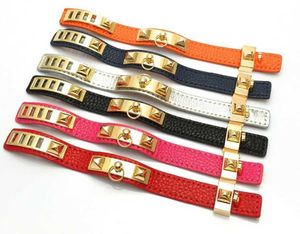 Hot Rock Punk Big Brands Leather Bracelet Bangle for Women Men Fashion pu leather gift KGJU 00Q3