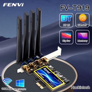 Adaptery sieciowe Fenvi T919 1750 Mbps PCIE Desktop WiFi Karta BCM94360 dla macOS Hackintosh 802.11ac Bluetooth 4.0 Podwójny adapter bezprzewodowy Win10 230701