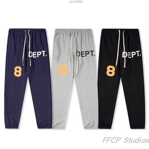 Men's Pants Designer Clothing Fashion Pant Depts Gd Fog Distressed Alphanumeric 8 Printed Drawstring Male Sweatpants Streetwear Jogger Trousers HUJ1