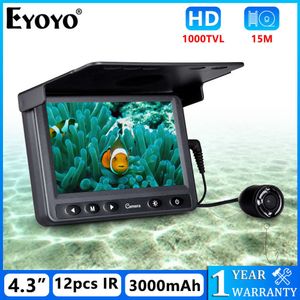 Fish Finder Eyoyo Portable Fish Finder With 4.3" LCD Monitor For Lake Sea Boat Ice Fishing Camera HD 1000TVL Infrared LED IP68 Waterproof HKD230703