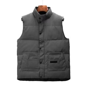 Herrväst designervästar jacka från kanadensisk gåsväst fjädermaterial lös kappa grafitgrå svart och vit blå modetrend kappa gilet storlek xxl 02