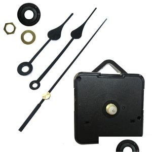 Other Clocks Accessories Diy Clock Mechanism Black Quartz Movement Kit Spindle Repair With Hand Sets Cross-Stitch Drop Delivery Ho Dhr50