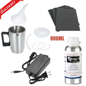 New Car Headlights Renovation Polishing Kit Headlight Restoration Kit Workshop Automotive Care Tool 800ML Liquid Polymer Evaporator