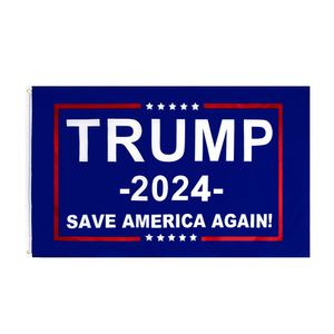 Bandeiras de banner 3X5 Ft 90X150 Cm Salve a América novamente Bandeira Trump para 2024 Presidente EUA Entrega direta da fábrica em casa Jardim Festivo Dhlyt