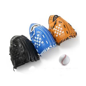 Outros artigos esportivos 1 peça para esportes ao ar livre luvas de beisebol para mão esquerda equipamento de prática de softbol tamanho 9,5/10,5/11,5/12,5 para treinamento de crianças/adultos 230703