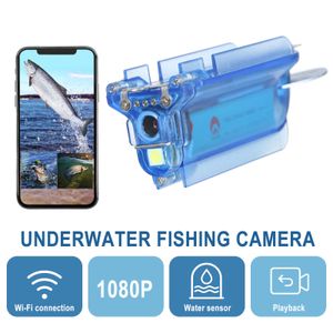 Fish Finder 1080p Беспроводная подводная рыболовная камера Wi -Fi Fish Finder Video Camera с управлением приложением для записи петлей для лодки на лодках Ледяного озера HKD230703