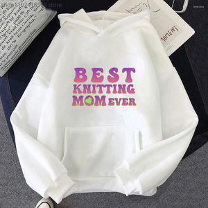 Men's Hoodies Knitting Mom Ever For Knitters Women Funny Design Sweatshirt Harajuk Clothing Y2k Sudadera Streetwear Tracksuit Men