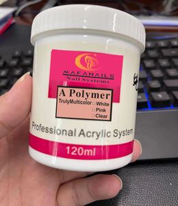 Acrylpulver Flüssigkeiten 120 ml Pulver 4 oz Extend Gel Nagellack 1 X WEISS KLAR ROSA Farbe 3D Art Crystal 230703