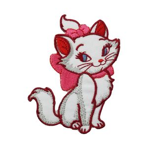 Niestandardowy kreskówka Śliczna haft kota szyć żelazo na plastrze odznaka ubrania tkaniny Transfery koronkowe wykończenie 234n