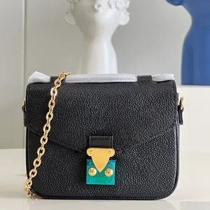 Kontraktowa wysokiej jakości torba łańcucha luksurys mini klapa 14 cm oryginalna skórzana torba na ramię wysoko naśladowanie torba crossbody z pudełkiem ZL167