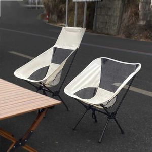 2023 가벼운 달 야외 접이식 휴대용 가벼운 낚시 레저 백색 해변 캠핑 장비 의자 도매 하이킹