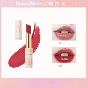 Lippenstift NonoNotes Watery Glow Lippenstift Lippenbalsam, feuchtigkeitsspendend, fester Spiegel, Wasser, leichte Lippenglasur, Lippentönung, Make-up, Schönheit, 230703