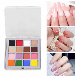 Acrylic Powders Liquids 16 Colors Gradient Nail Healthy And Long Decorations Solid Powder With Magic Mirror For Women 230703