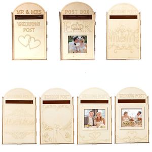 Inne imprezy imprezowe DIY Wooden Wedding Mailbox Royal Mail Ozdoby Post Pudełka Pudełka Dekoracje 230701