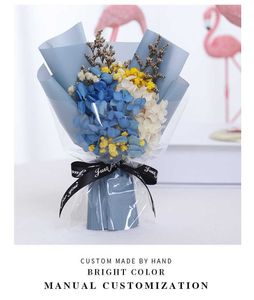 Kurutulmuş çiçekler mini set çiçek arkadaşı hediye doğum günü kadınlar için ölümsüz ortanca çingene şekerleri ve tatlılar dekorasyon