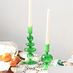 Candle Holders Nordic Artist Style Candlestick Table Centerpieces Fashion Decoration For Home Designers Crystal Glass 211 Dr Dhvxg