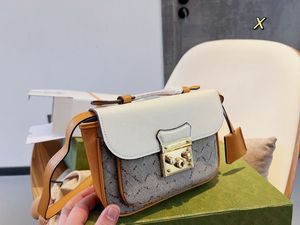 Designer 2G Tasche Buchstaben Vorhängeschloss Kette Totes Umhängetasche Klappe Handtasche Geldbörse Umhängetaschen Leder Leinwand Patchwork Farbe bedruckte Handtaschen Messenger