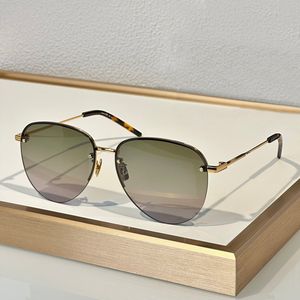 Classic Gold Pilot Sunglasses Green to Brown Gradient Mens Women Summer Sunnies gafas de sol Sonnenbrille UV400 Eyewear with Box