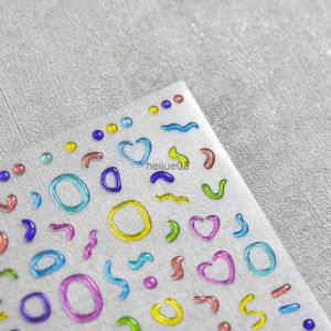 Stickers Decals Jelly Nail Art Stickers Japanese Vintage Cute Tulip Heart Love Press on Nails Sticker Adheisve Decals Accessories Wholesale x0703