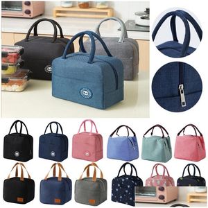 Lunch Boxes Bags Portable Cooler Bag Ice Pack Insated Thermal Food Picnic Bags Pouch Mti-Pattern Drop Delivery Home Garden Kitchen D Dhpml