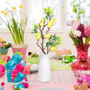 Dried Flowers Festival Supplies Home Artificial Wedding Favors Easter Egg Tree Branch Fake Plant Decoration Foam Flower