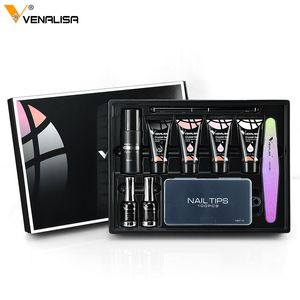 Falska naglar Venalisa Crystal Gel Nail Art 30g Poly Kit Klarfärg Lack Lack Förlängning Akryl Polish Manikyr 230703