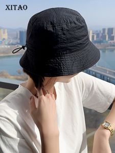 XITAO Solid Casual Bucket Hats Women Korea 2023 Summer New Arrival Personality Fashion Tideway Sun Hat Bucket Hats WLD11346