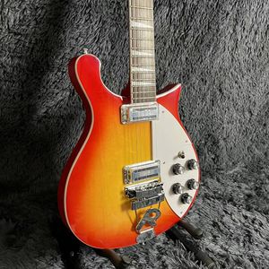 Benutzerdefinierte Grand Ricken 600 E-Gitarre Solid Body Cherry Sunburst Farbe R Tail System Bridge