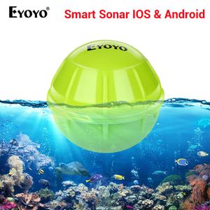 Fish Finder Eyoyo E1 Fish Finder Sonar для рыбалки Bluetooth Беспроводной глубины Умная рыбалка обнаруживает эхо более глубокий рыболовный рыболовный ios android hkd230703