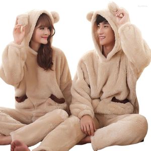 Damen-Nachtwäsche, Korallensamt, Paar-Pyjamas, Herren-Winter, verdickter Plüsch, Wärme, schöner Flanell, Haushaltskleidung, Anzug, Pyjama